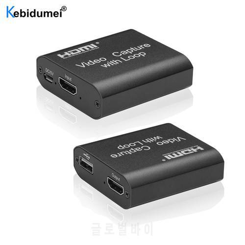 4K Video HDMI-compatible Capture Card USB 3.0 2.0 60FPS for Switch Camera Live Streaming Recording PS4 DVD Recorder