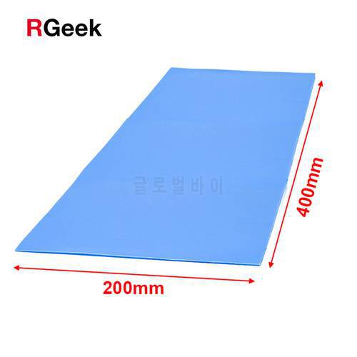 RGEEK High quality 6.0 W/mK 200*400mm Thermal conductivity CPU Heatsink Cooling Conductive Silicone Pad Thermal Pads