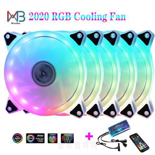 120mm Case Fan Cooler PC Air Cooling Fans 6PIN RGB Radiator 12V Mute Computer Ventilador ARGB Aura Sync