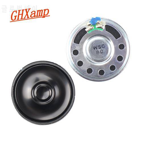 GHXAMP 50MM 5CM Ultra-Thin Speaker Magnetic 2 Inch Loudspeaker Inside Iron Shell Floral Gel Pot 8 Ohms 2 W 2 Pcs