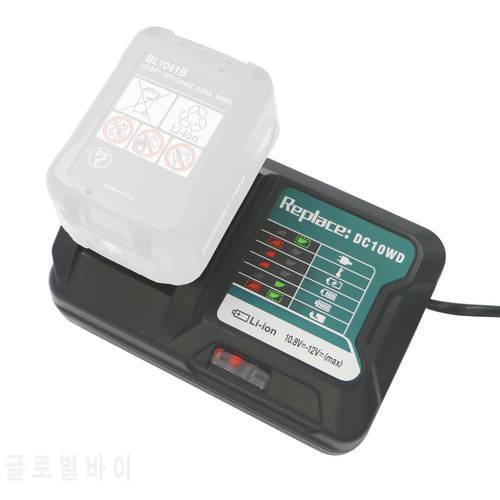 DC10WD Charger Replace for MAKITA battery 10.8V 12V BL1016 BL1040B BL1015B BL1020B BL10DC10SA CL107FDWY CL107DWM AC100-260V