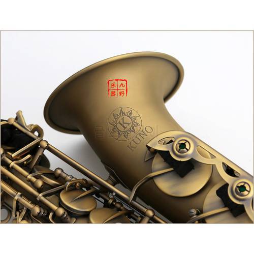 Japan KUNO KAS-991A New E flat Sax Alto Saxophone Antique Copper With Mouthpiece Case and accessories