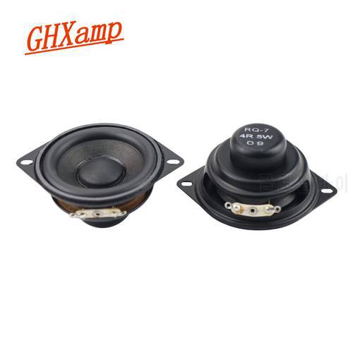 GHXAMP 2 Inch 52mm Full Range Speaker 4 Ohm 5W Bass Speaker Neodymium Rubber Edge 16mm Voice Coil Subwoofer Audio 2pcs