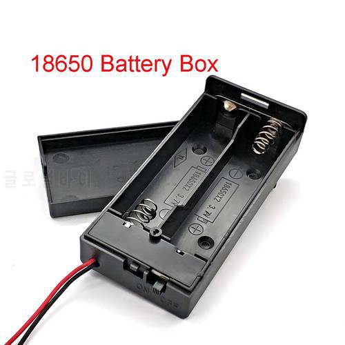 3.7V 2x 18650 Battery Holder Connector Storage Case Box with ON/OFF Switch with Cable