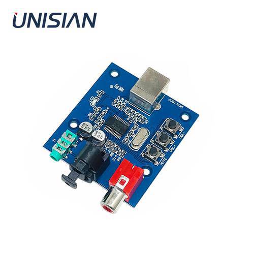UNISIAN PCM2706 HIFI USB Sound Card PC-USB Signal Input Coaxial optical fiber Sound Card DAC decoder Compatible Windows Android