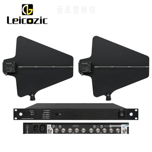 Leicozic UA845UWB UHF Antenna Power Distribution System Amplifier RF Signals Booster For Microphone Wireless Enhancer 460-950Mhz