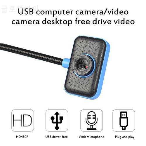 Free Drive USB Digital 480P Camera High-definition Live Laptop Desktop Computer Video with Microphone Auto Focus