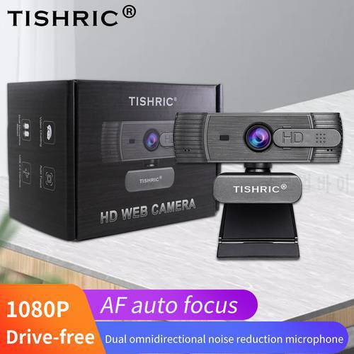 TISHRIC T200 Webcam 1080P Autofocus Web Camera With Microphone For Pc/Computer Usb Camera Web Cam Ashu Webcam Full Hd 1080P