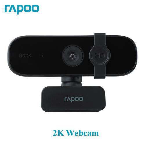 Original Rapoo C280 Webcam 2K HD With USB2.0 With Mic Rotatable Cameras For Live Broadcast Video Calling Conference With Cover