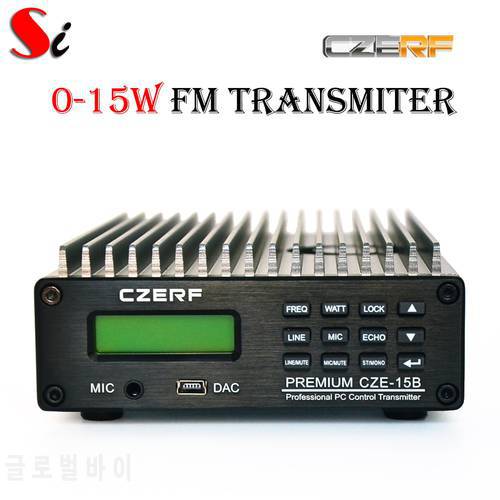 CZE-15B 0W-15W Professional PC Control PLL FM Transmitter Radio Broadcast