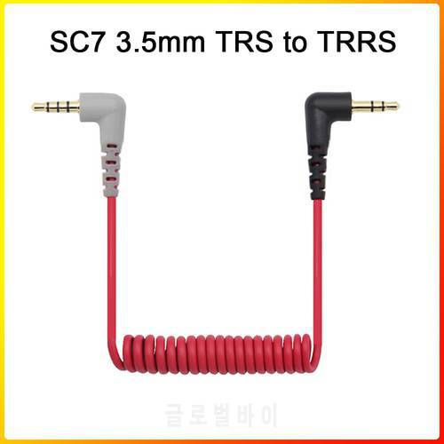 Suitable for Rode SC7 3.5mm TRS to TRRS Patch Cable Cable for iPhone RODE Sc7 By VIDEOMIC GO Video Micro-type Mics SC2 TRS