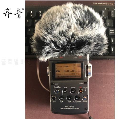 Dead Cat Interview MicrophoneWindproof Artificial Fur Microphone Cover Muff Windscreen Sleeve Shield For Sony D50 D100 Recorder