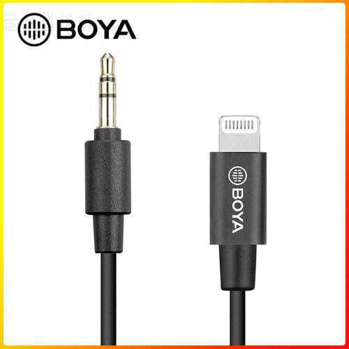 3.5mm TRS to Lightning Adapter Cable BOYA 3.5mm Male to Apple MFi Certified Male Lightning Cable Compatible with iPhone