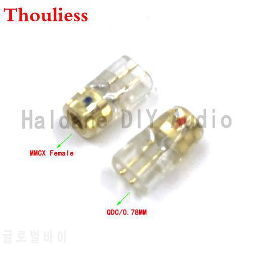 Thouliess pair Headphone Plug for QDC/0.78mm Male to MMCX Female Converter Adapter
