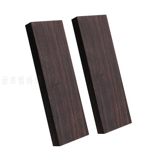 2 Pcs Black Ebony Lumber Wood Timber Handle Plate for Music Instruments DIY Tools 3/8 Inch X 1.5 Inch X 5 Inch