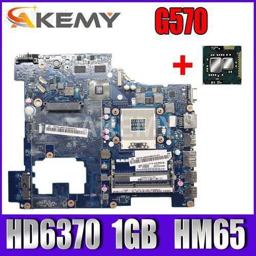 Akemy high quality PIWG2 LA-6753P FOR Lenovo Ideapad G570 Laptop Motherboard HM65 PGA989 DDR3 HD6370 1GB 100% Fully Tested