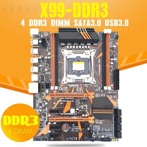 Atermiter X99 LGA2011-V3 Professional 4 Channel DDR3 Desktop Computer Motherboard Module LGA2011-3 Support DDR3 RAM 4DDR3 DIMM