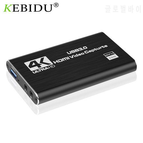4K Video Capture Card USB 3.0 2.0 1080P 60fps Recording Plate Game Grabber Mic Input Audio TV Loop Out For Live Streaming