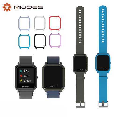 20mm Sport Silicone Strap Case for Huami Amazfit Bip BIT Band Smart Wristband Accessories Bracelet Protector for Amazfit Bip