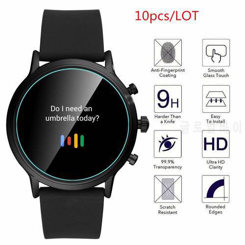 10pcs For Fossil Gen 5 Carlyle HR Tempered Glass Premium Screen Protector Film Gen 5 Carlyle SmartWatch