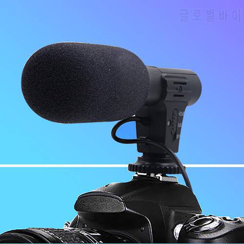 MIC-05 Professional Interview Microphone Hypercardioid Camera Video Outdoor PC Recording Hifi HD Sound 3.5mm Jack Microphone Mic