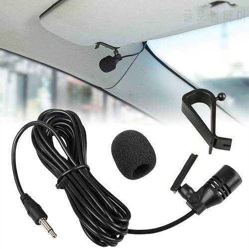 Professionals Car Audio Microphone 3.5mm Clip Jack Plug Mic Stereo Mini Wired External Microphone For Auto DVD Radio 3m Long