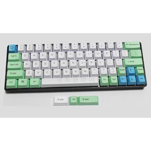 67-Keys PBT Keycaps for GH60 XD60 XD64 DZ60 GK61 GK64 Fit with Cherry MX Switches of Mechanical Keyboards