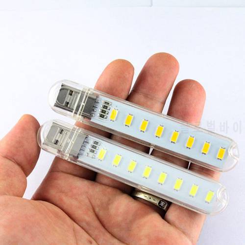 New Useful Mobile Power USB LED Lamp 8 Leds LED Lamp Lighting Computer Night Light