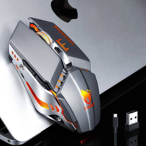 Four gear dpi adjustment Thunder Wolf Q15 charging mute wireless mouse laptop peripherals office games USB mouse