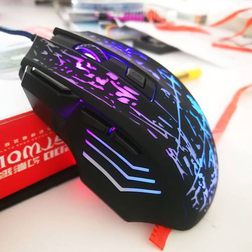 kebidumei 3D USB Gamer Computer Mice Wired Gaming Mouse 1000/1800/3000/4800 DPI LED Optical 7 Buttons For PC Adjustable Mouse