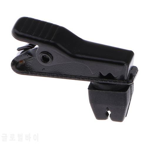 Portable Mini Metal Replacement Microphone Lapel Tie Clip Lavalier Mic Parts 5mm Black