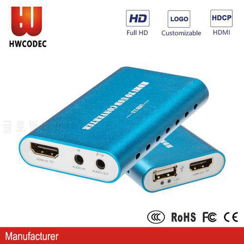 HWCODEC 4K Video Capture Card USB2.0 HDMI Video Grabber Record Box for Game Recording Live Stream Broadcast with Mic Input