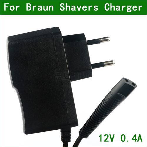 12V 0.4A 2-Prong EU Wall Plug AC Power Adapter Charger for Braun Shavers 360 370 380 390cc 3000 3000s 3010s 3020s 303s 3040s