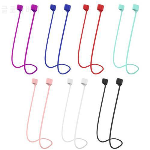 Anti-Lost Silicone Earphone Rope Holder Cable For Apple iphone X 8 7 AirPods Wireless Bluetooth Headphone Neck Strap Cord String