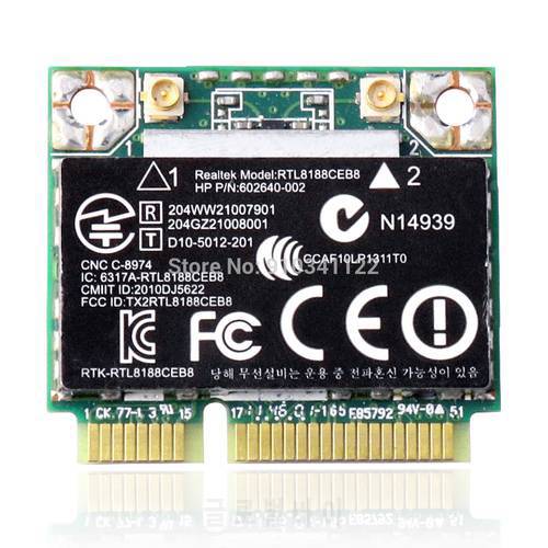 602640-001/ 602993-001 Realtek RTL8188CEB8 Wireless WIFI WLAN card BlueTooth BT 2.4 G Mini PCI E 802.11n for HP 4530S 4530S CQ57
