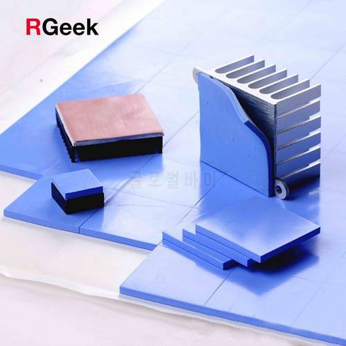 RGEEK High Quality 6.0 W/mK 10mm*10mm Thermal Pad GPU CPU Heatsink Cooling Conductive Silicone Pad Processor Cooler Accessories
