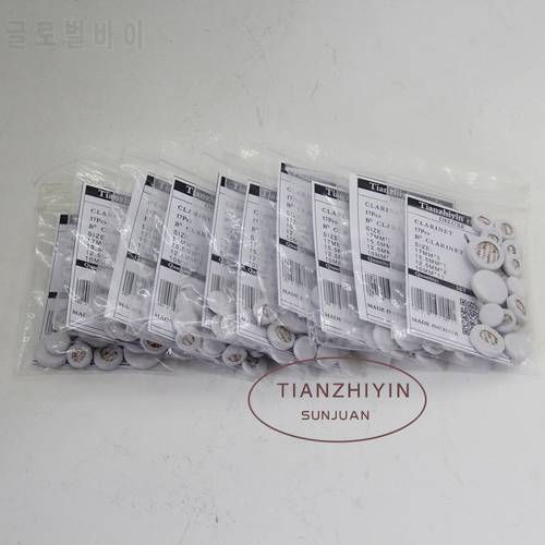 10 set New clarinet pads leather great material color White sheepskin Clarinet Leather pads great material Various size