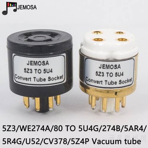 1PC WE274A 80 5Z3 Tube (Top) TO 5U4G 274B 5AR4 5R4G 5Z4P Tube (bottom) DIY Audio Vacuum Tube Amplifier Convert Socket Adapter