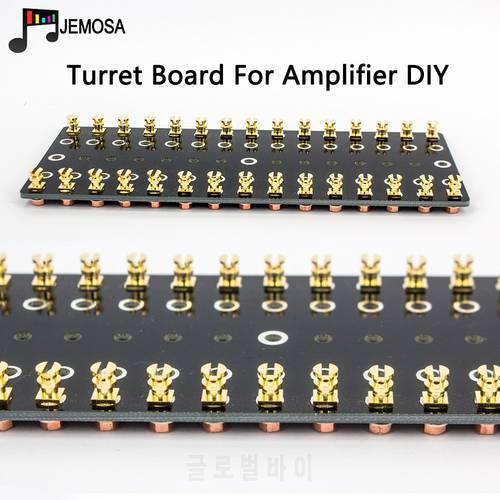1PC Audio Turret Board Strip Tag Board Terminal Lug Board Solder Gold Plated Copper Screw Type Audio Vintage Tube Amplifier