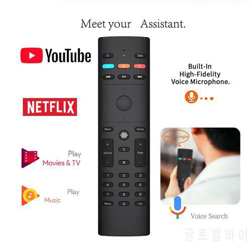 G40S Air mouse 2.4Ghz Wireless Voice Microphone Gyro Sensor Full Keys IR Learning Remote Control for Android TV Box vs G7V pro