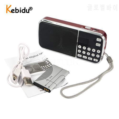 Kebidu L-088 Hi-Fi Mini Speaker MP3 Audio Player Flashlight Amplifier Support FM Radio Micro SD TF Card Portable Speaker