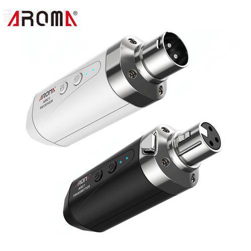 AROMA ARC1 Microphone Wireless Transmission System(Transmisster & Receiver) 4 Channels Max. 35m Effective Range XLR Connection