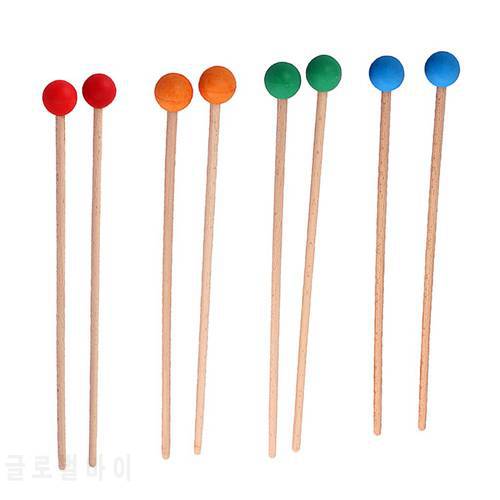 Snare Drum Mallets Glockenspiel Drumsticks Xylophone Mallets Comfort Polished Surface Handle Drumsticks Instrument Accessories