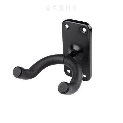 Black Guitar Stand Hanger Hook Holder Wall Mount Stand Rack Bracket Display Fits Most Guitar Bass Easy To Install+Screws