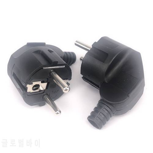 16A EU 4.8mm AC Electrical Power Rewireable Plug Male for Wire Sockets Outlets Adapter Extension Cord Connector plug