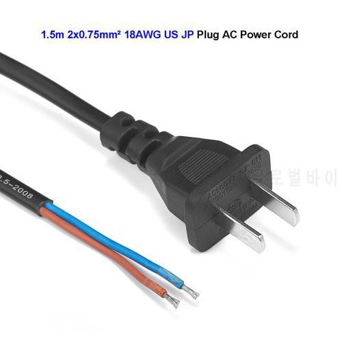 US Plug Power Cable Adapter 18AWG Pigtail Electric Wire Japan Replacement Power Supply Cord For Extension Socket Lamps LED Light