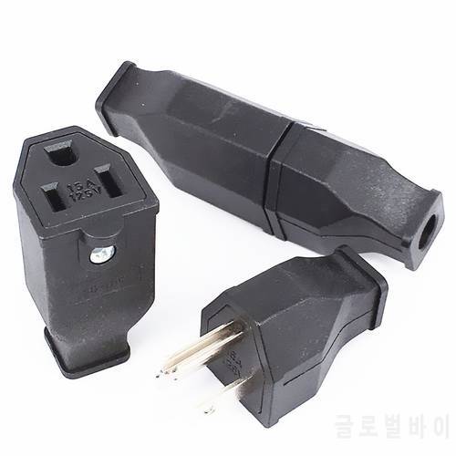 Wholesale 125v 15a Nema L5-15P L5-15R female male connector 3 sprong power outlet wired electrical Receptacle AC socket plug