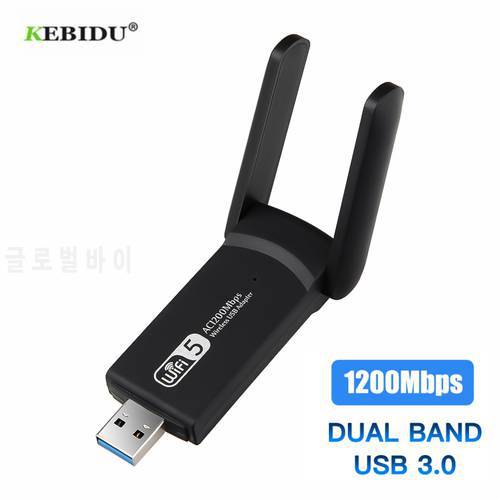 35pcs/lot Dual Band 5GHz 2.4Ghz USB 3.0 1200Mbps Wifi Adapter 802.11AC Wifi Antenna Dongle Network Card For Laptop Desktop