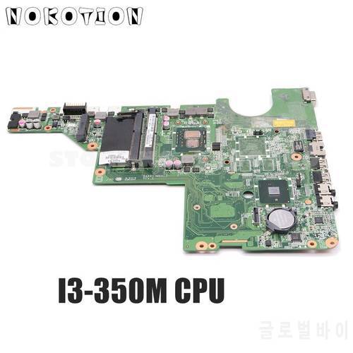 NOKOTION For HP Compaq G62 CQ62 Laptop Motherboard I3-350M CPU DDR3 634648-001 DAAX1JMB8C0 MAIN BOARD