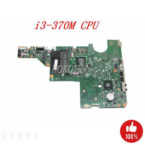 NOKOTION 637583-001 DAAX1JMB8C0 Laptop Motherboard for HP Pavilion G62 G42 Main board Hm55 i3-370M CPU Intel HD DDR3 full tested